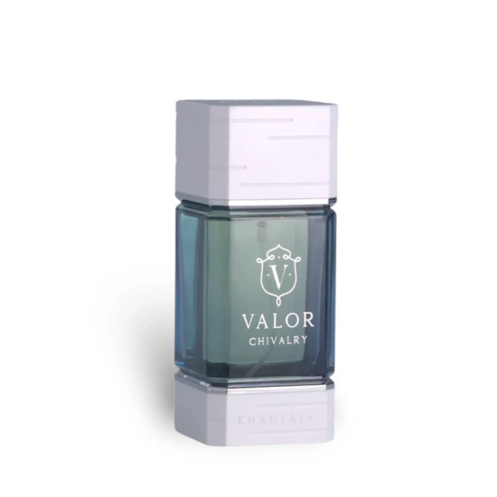 Valor Chivalry 100ml Eau de Parfum by Khadlaj bottle and box