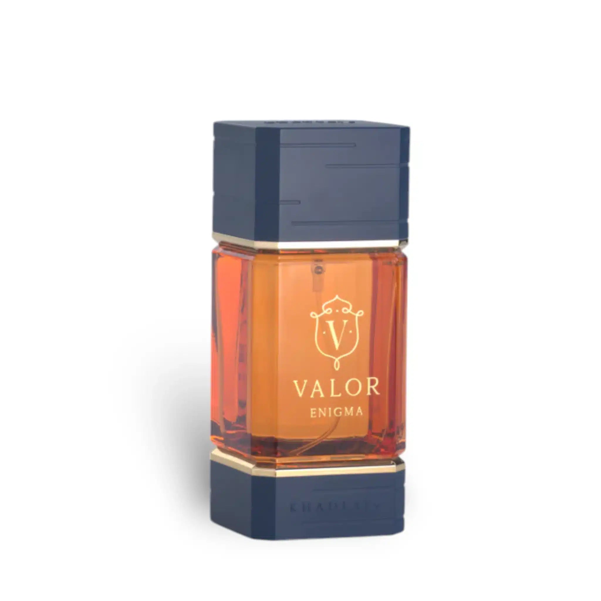 Valor Enigma 100ml Eau de Parfum by Khadlaj perfume bottle close up