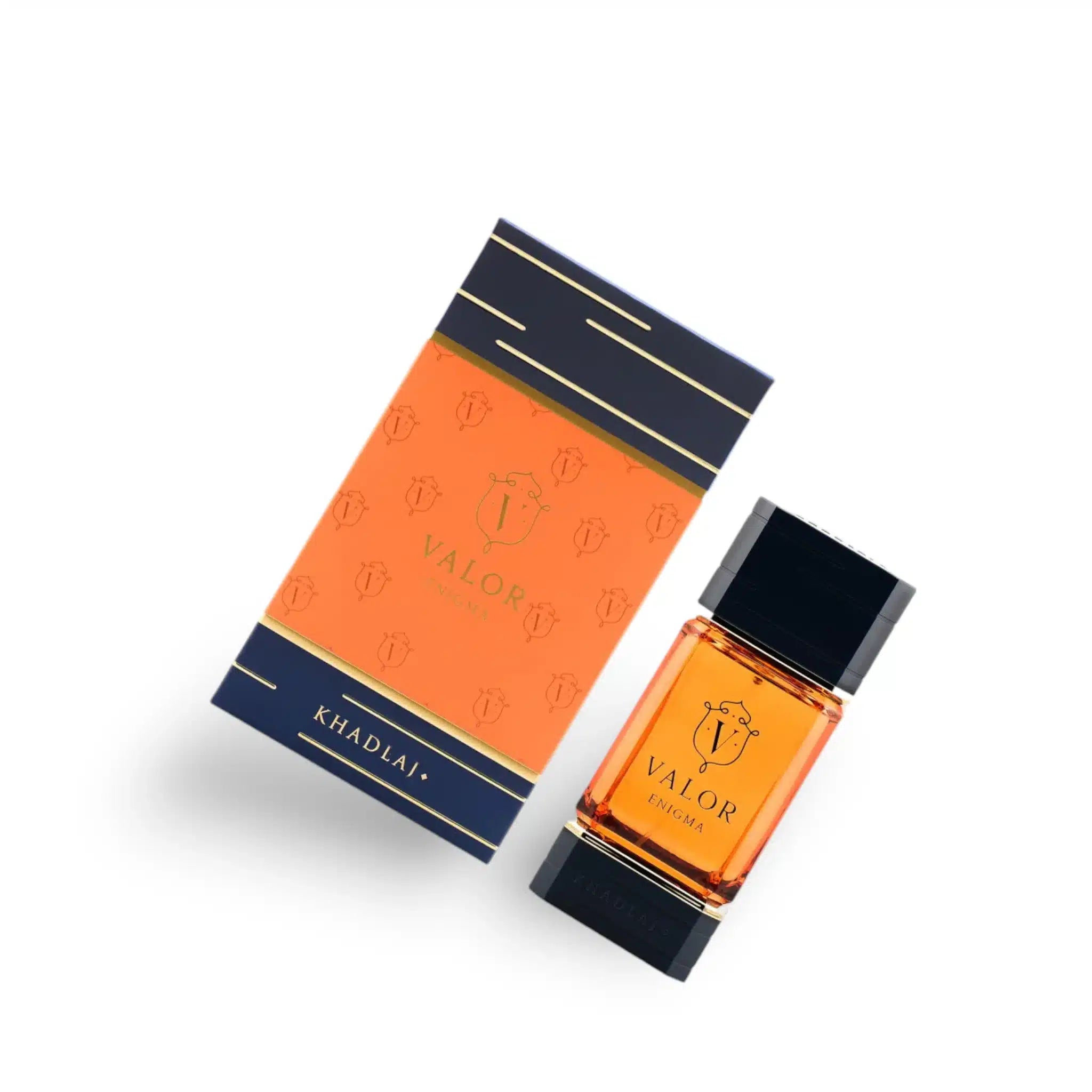 Valor Enigma 100ml Eau de Parfum by Khadlaj fragrance packaging front view