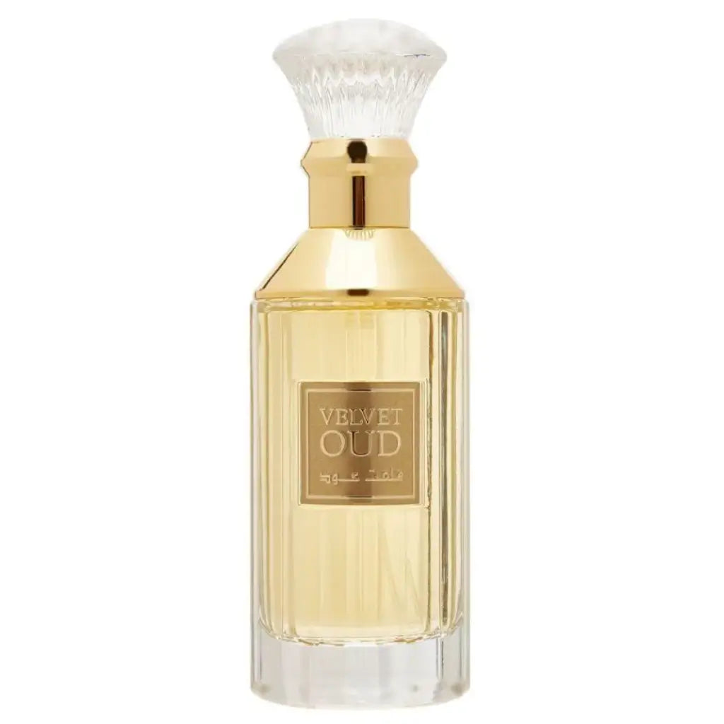 Velvet Oud 100ml Eau de Parfum by Lattafa bottle and box