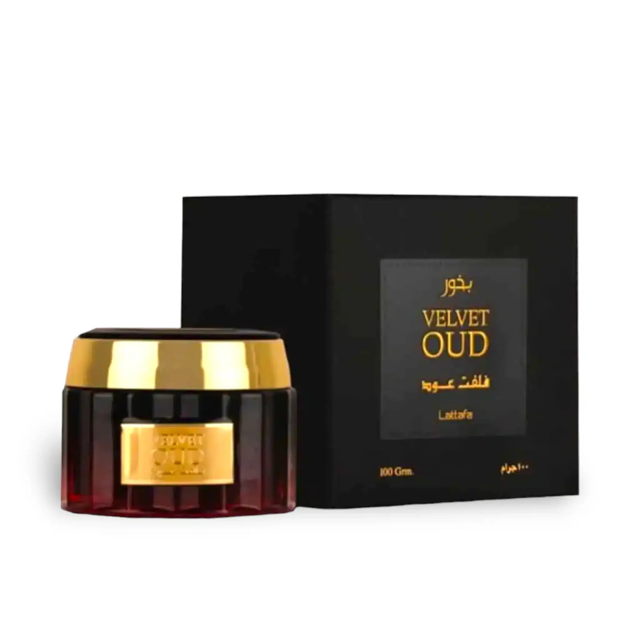 Velvet Oud (Arabian ) 100g Bukhoor Incense by Lattafa bakhoor incense packaging