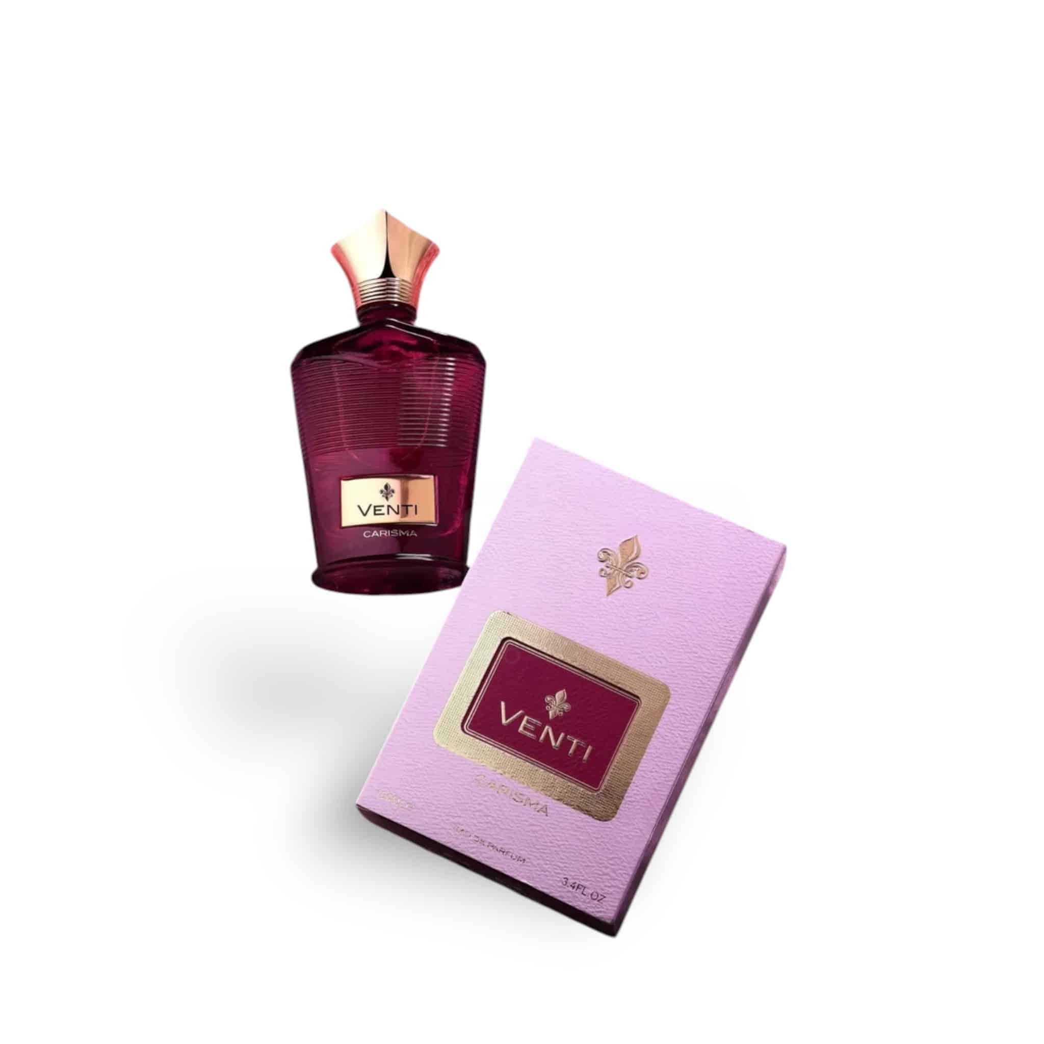 Venti Carisma 100ml Eau de Parfum by Fragrance World fragrance packaging front view