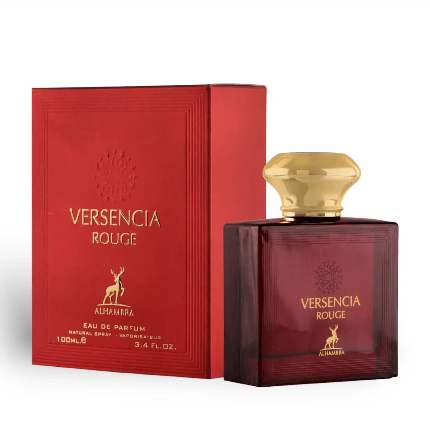 Versencia Rouge 100ml Eau de Parfum by Maison Alhambra bottle and box
