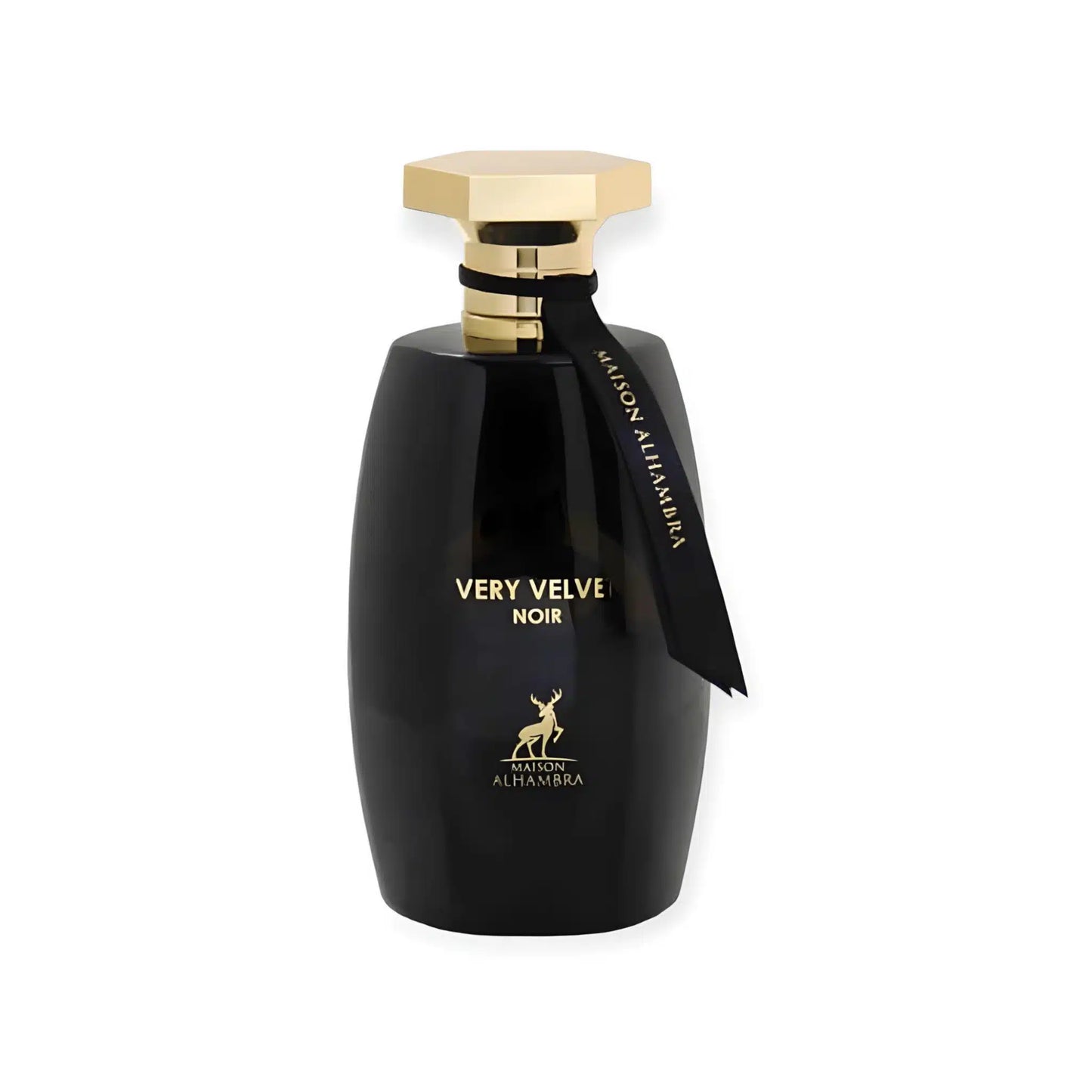 Very Velvet Noir 100ml Eau de Parfum by Maison Alhambra fragrance packaging front view