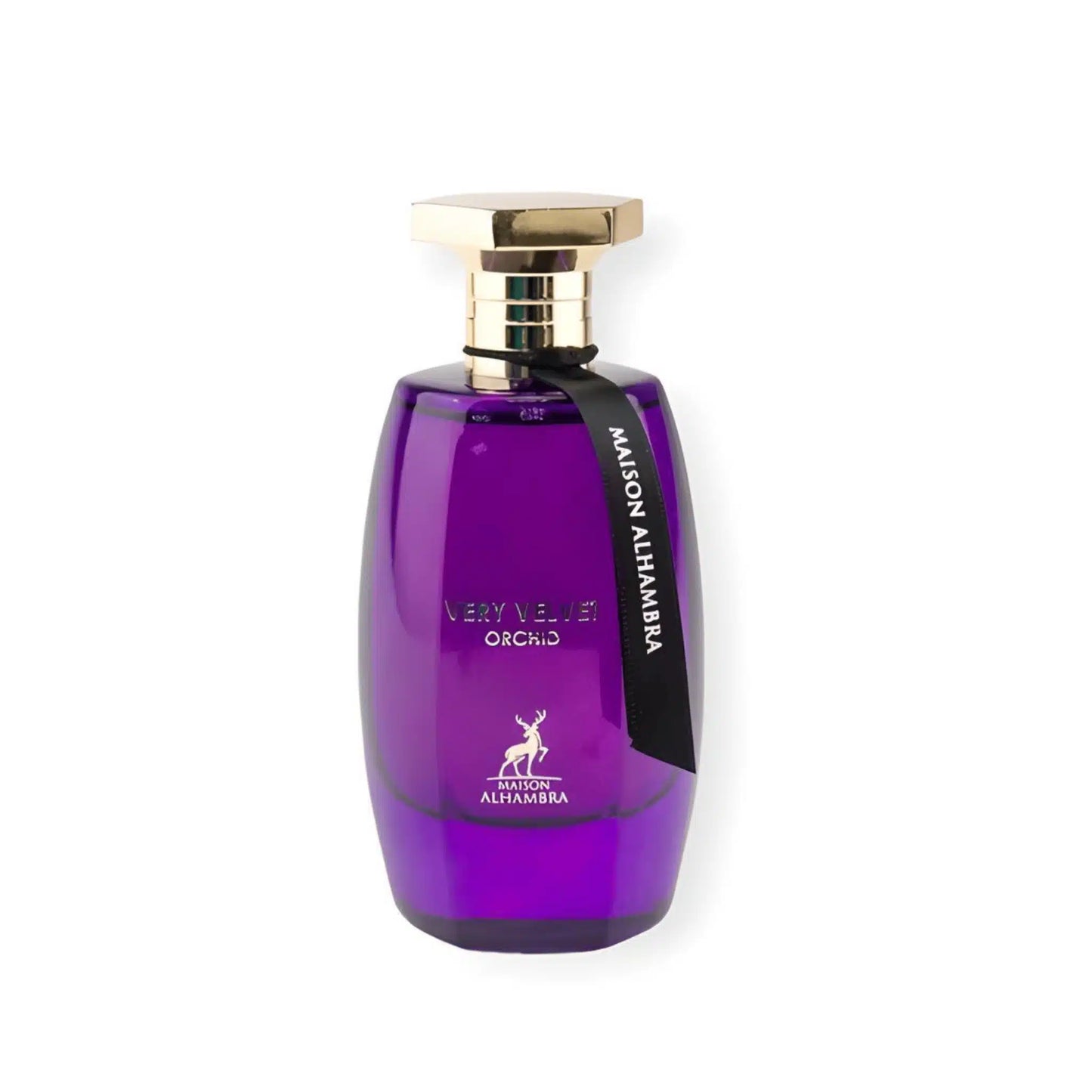 Very Velvet Orchid 100ml Eau de Parfum by Maison Alhambra fragrance packaging front view