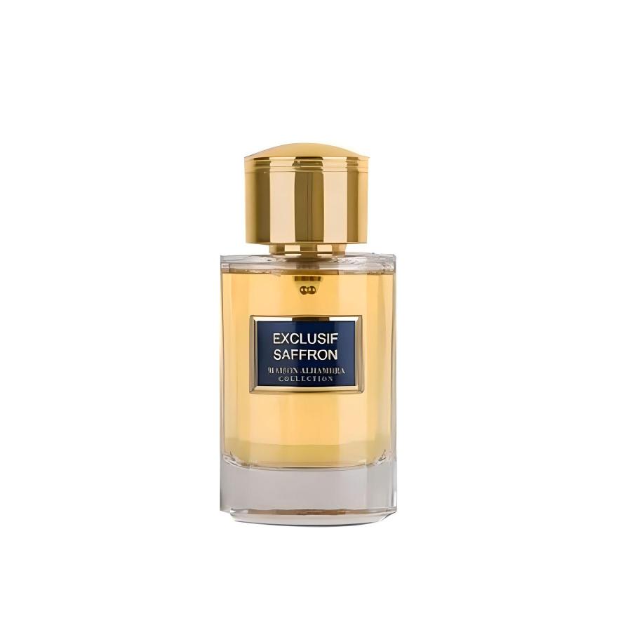 Exclusif Saffron 100ml Eau de Parfum by Maison Alhambra perfume bottle close up