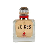 Voices 100ml Eau de Parfum by Maison Alhambra fragrance packaging front view
