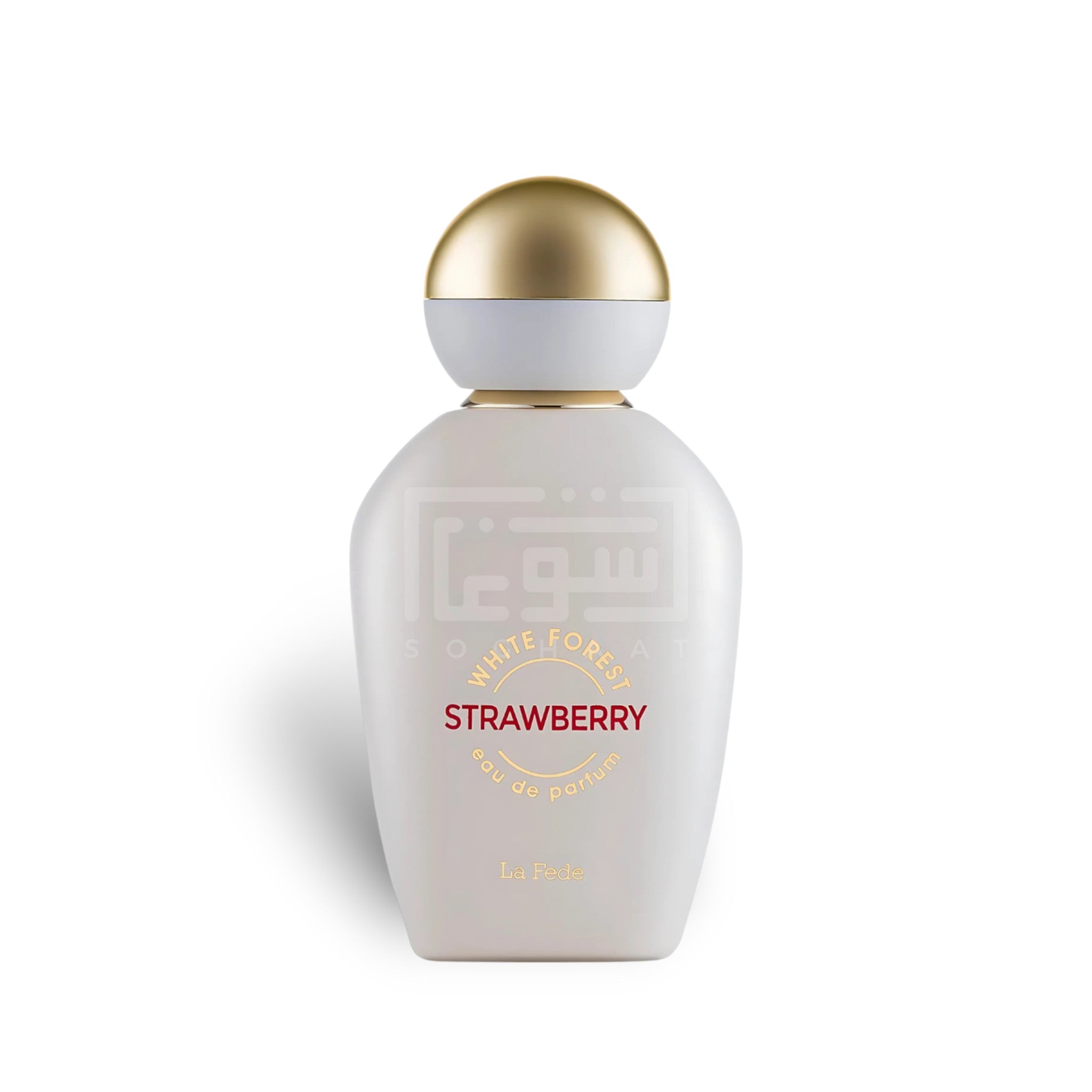 White Forest Strawberry 100ml Eau de Parfum by Khadlaj fragrance packaging front view