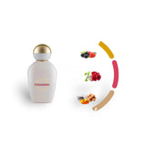 White Forest Strawberry 100ml Eau de Parfum by Khadlaj perfume bottle close up