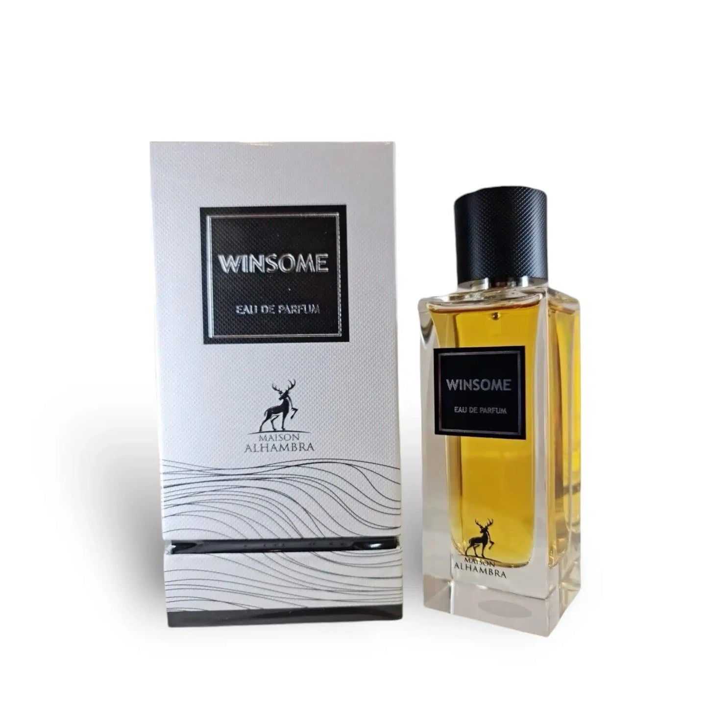 Winsome 90ml Eau de Parfum by Maison Alhambra bottle and box
