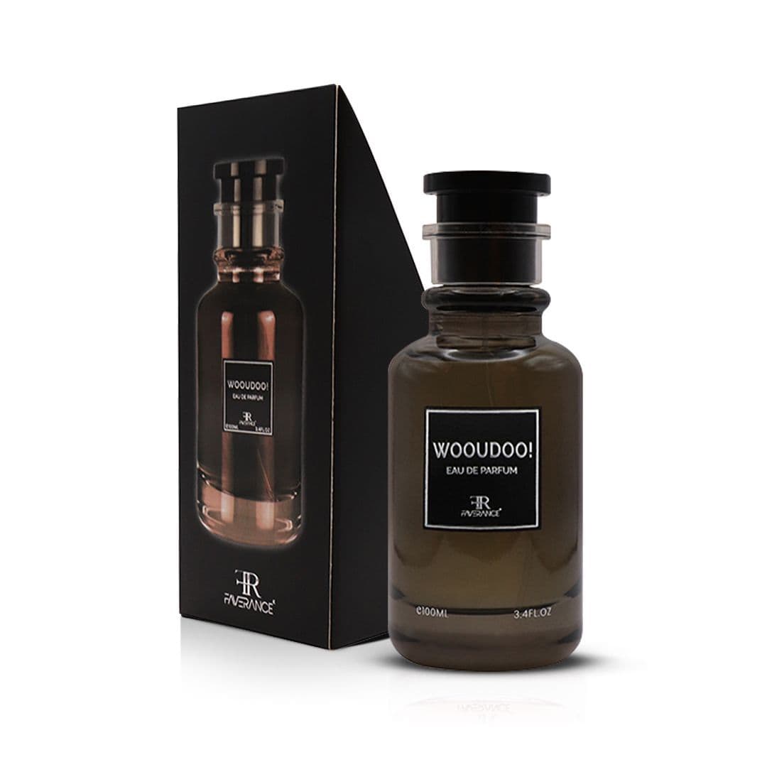 Wooudoo 100ml Eau de Parfum by Faverance fragrance bottle
