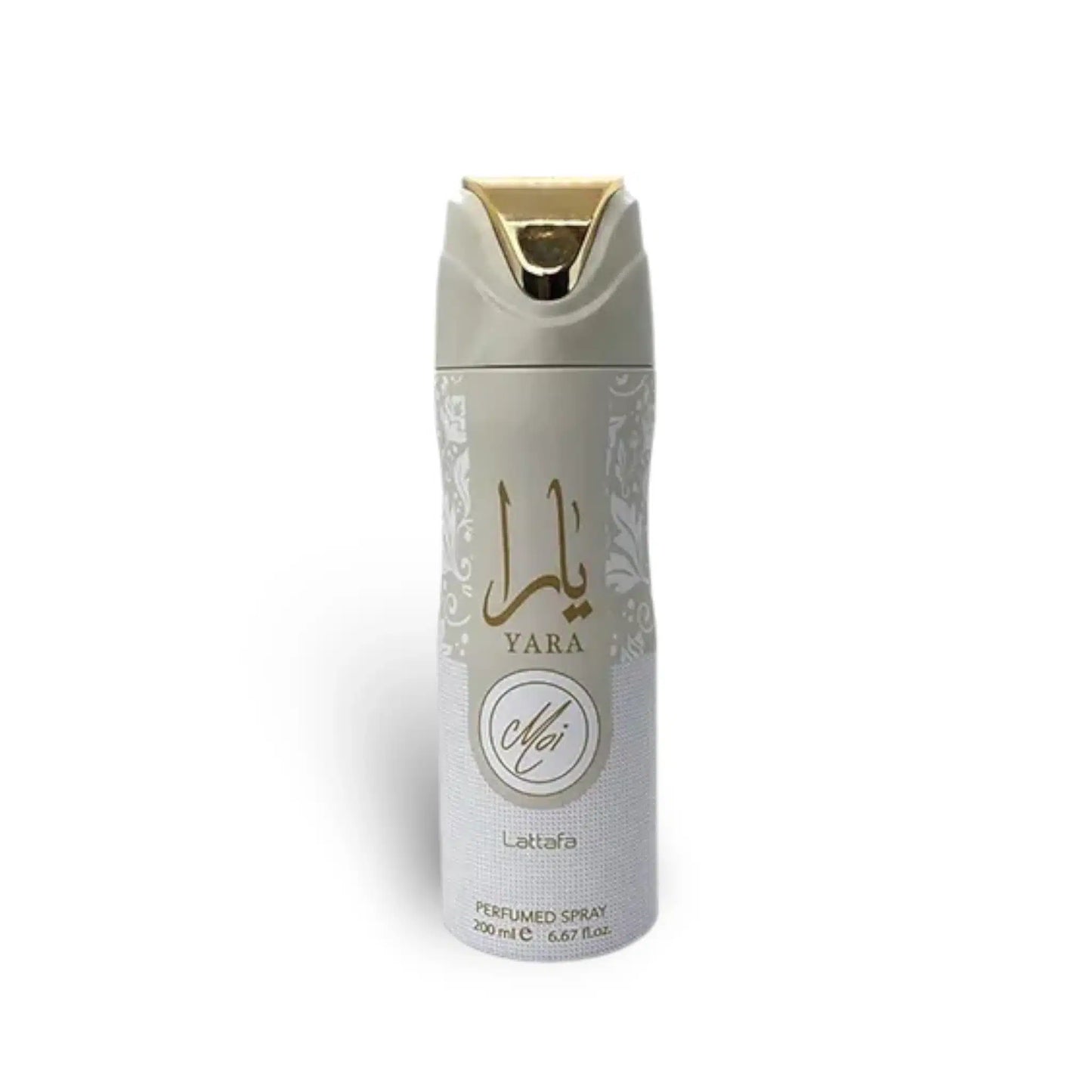 Yara Moi Perfumed 200ml Body Spray by Lattafa body spray can and packaging