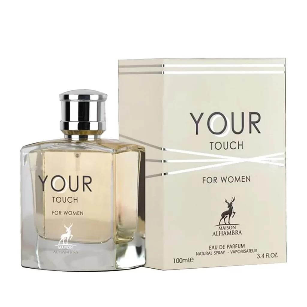 Your Touch 100ml Eau de Parfum by Maison Alhambra bottle and box