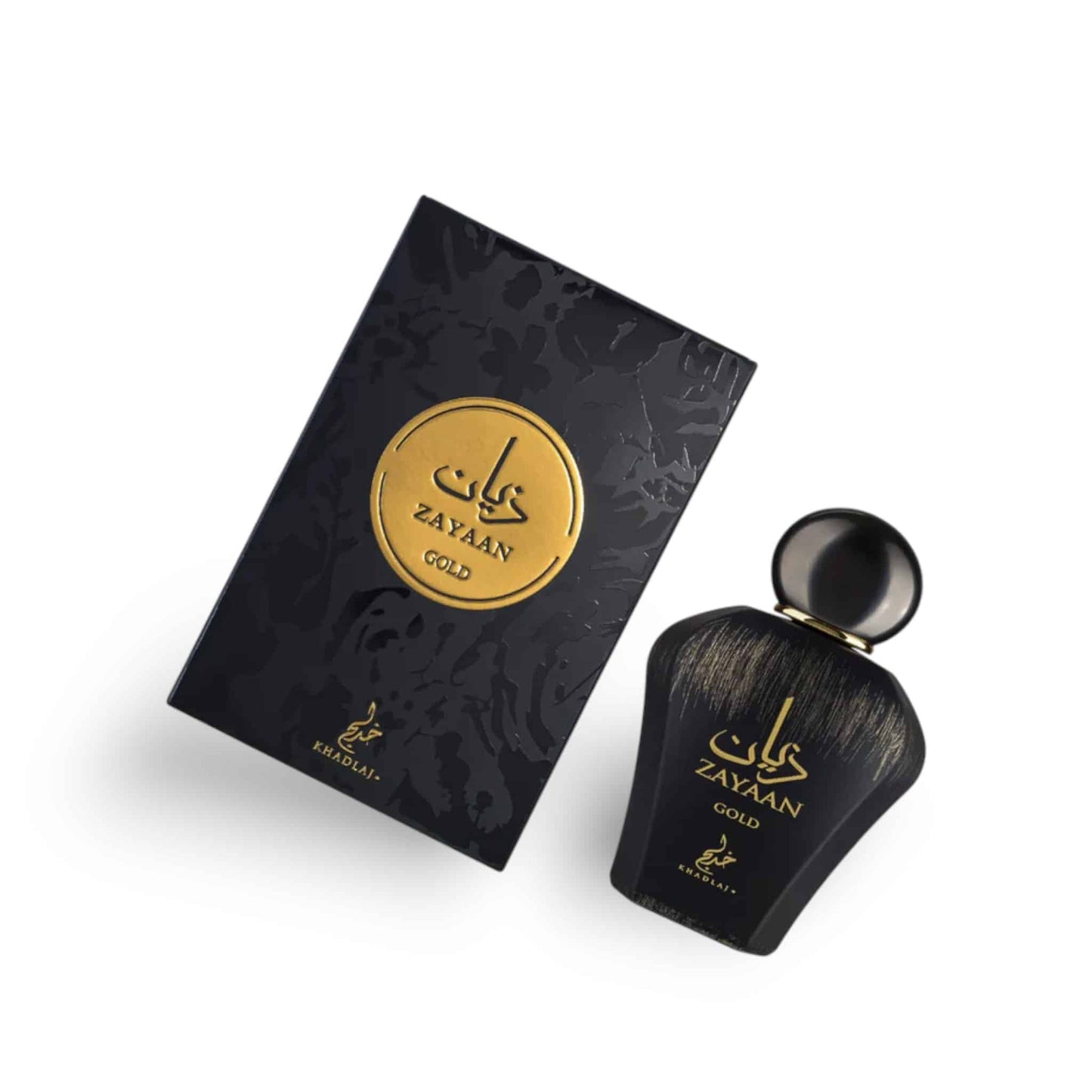 Zayaan Gold 100ml Eau de Parfum by Khadlaj bottle and box
