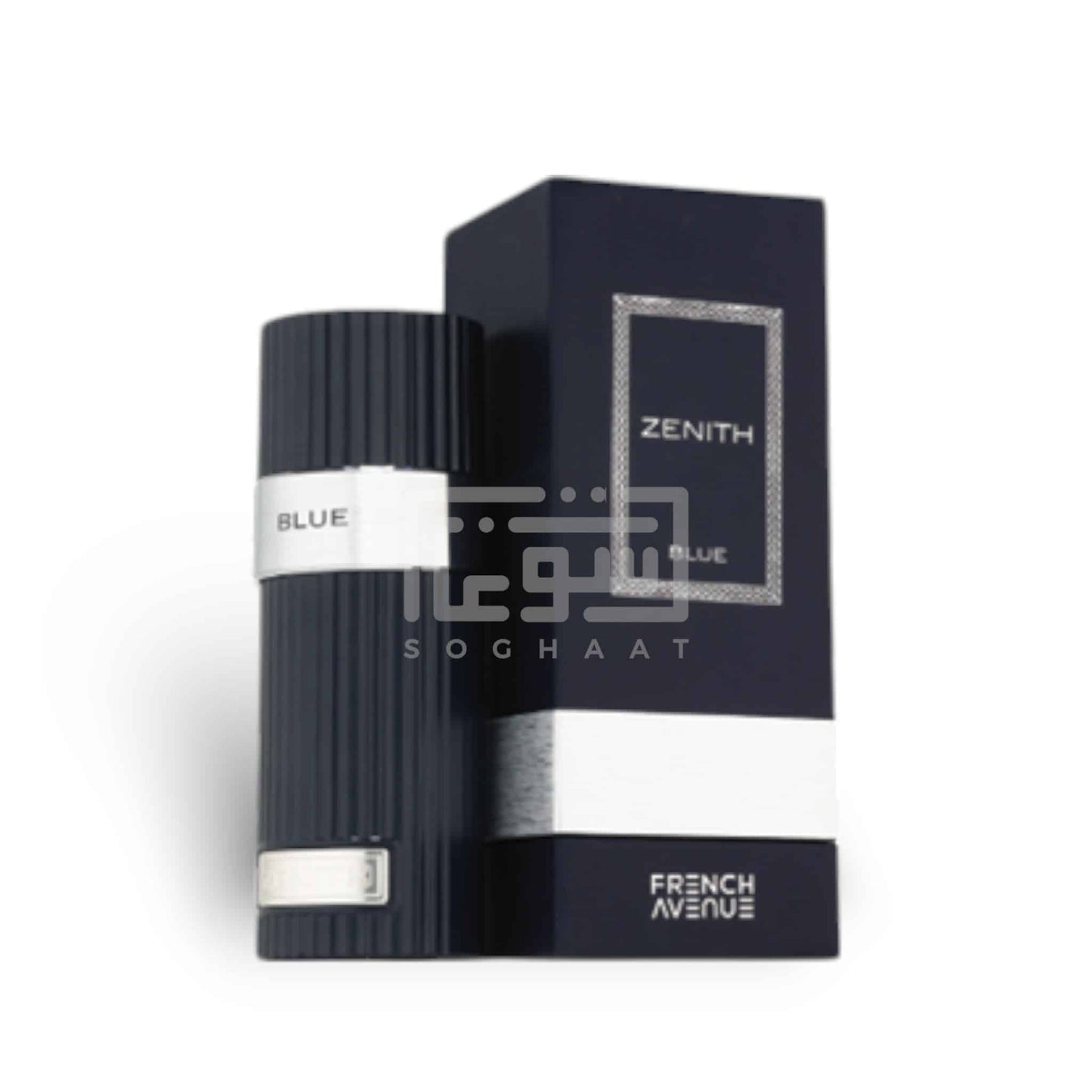 Zenith Blue100ml Eau de Parfum by French Avenue bottle and box
