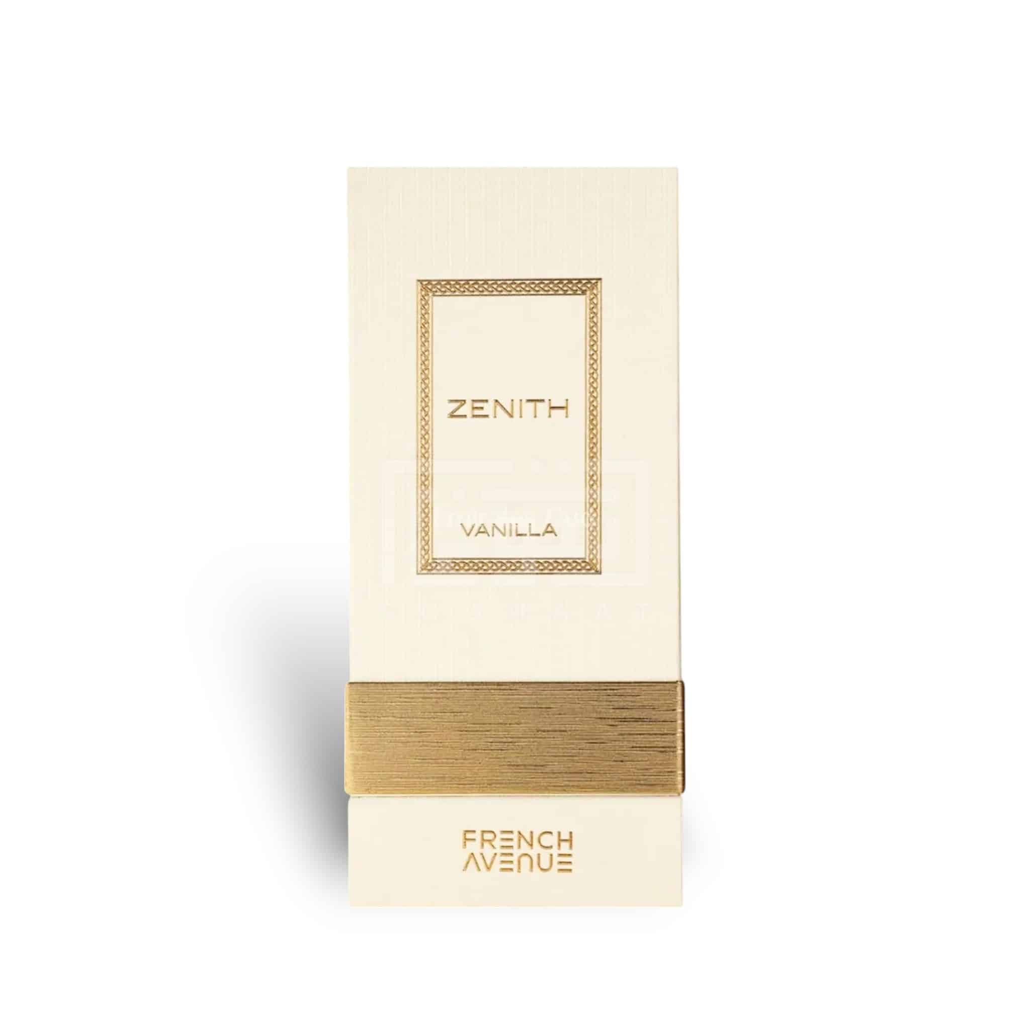 Zenith Vanilla 100ml Eau de Parfum by French Avenue perfume bottle close up