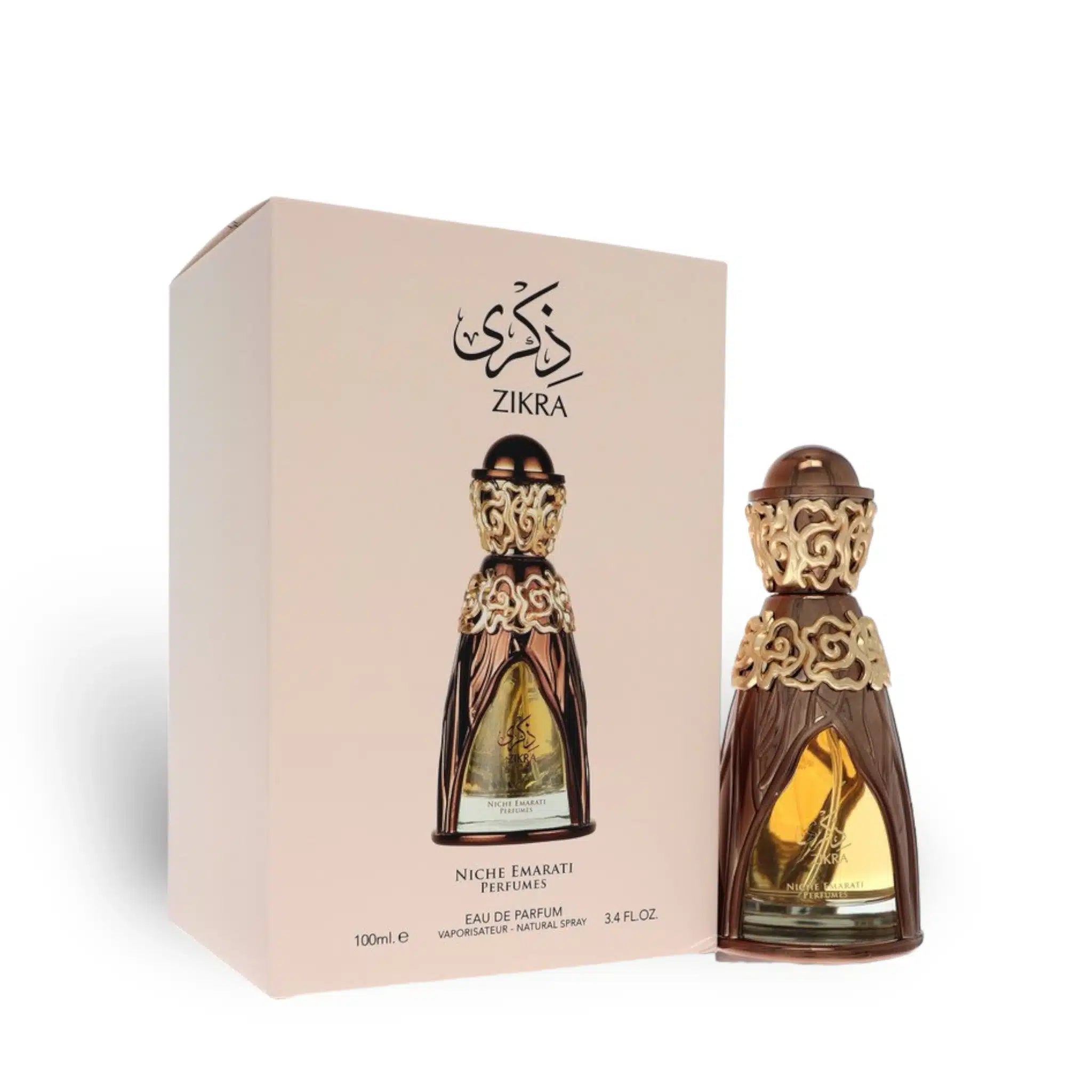 Zikra 100ml Eau de Parfum by Niche Emarati fragrance bottle