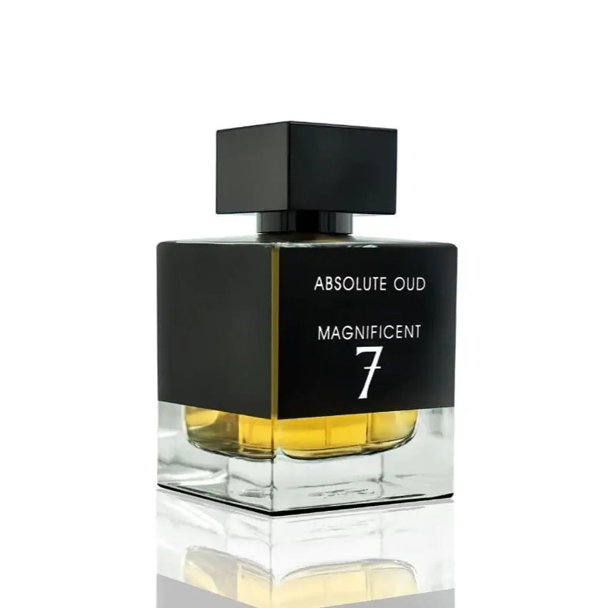 Absolute Oud Magnificent 7 100ml Eau de Parfum by Fragrance World fragrance packaging front view