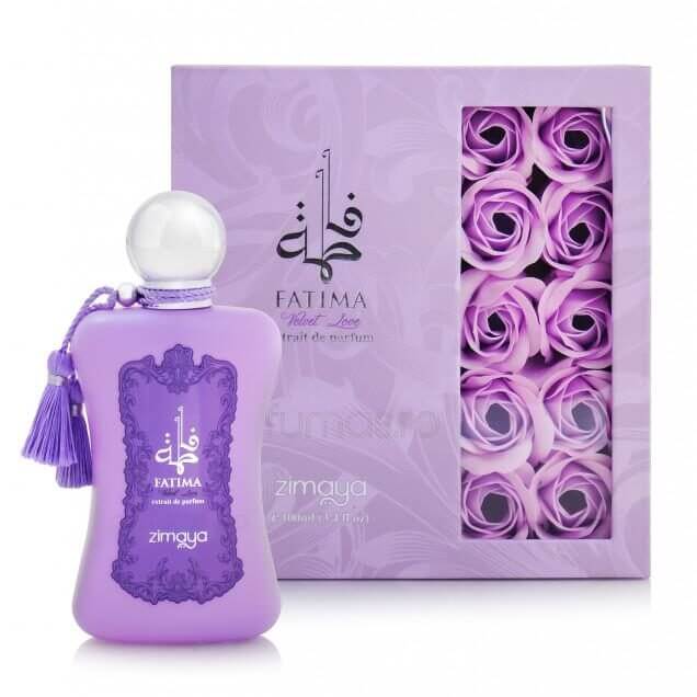 Zimaya Fatima Velvet Love 100ml Eau de Parfum by Zimaya bottle and box
