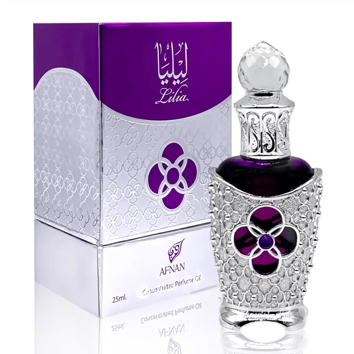 Lilia Concentrated 25ml Perfume Oil by Afnan perfume oil bottle
