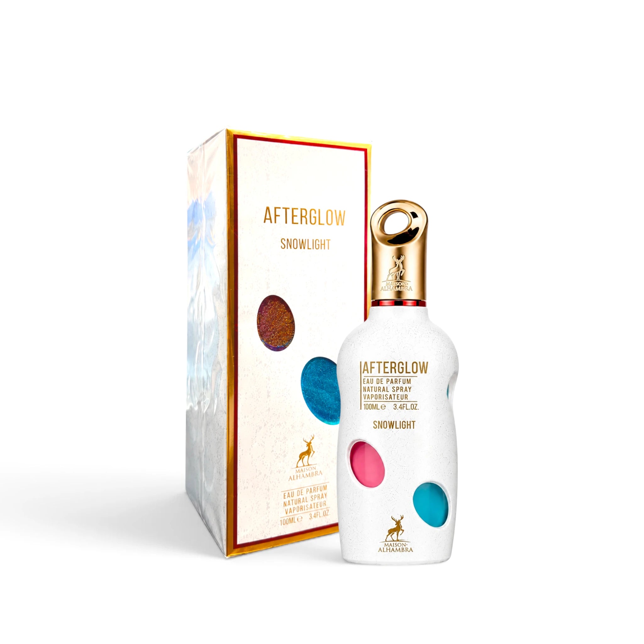 Afterglow Snowlight packaging and perfume bottle
