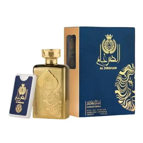 Al Dirgham Limited Edition 100ml Eau de Parfum by Ard Al Zaafaran bottle and box