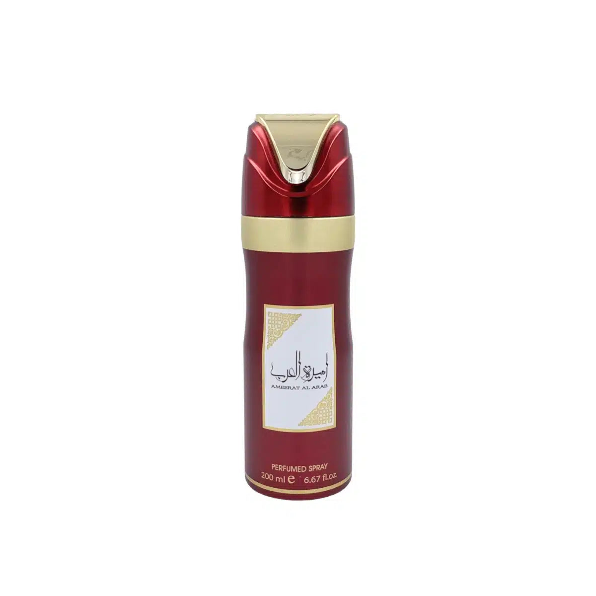 Ameerat Al Arab (Princess of Arabia) Perfumed 200ml Body Spray by Lattafa body spray can and packaging