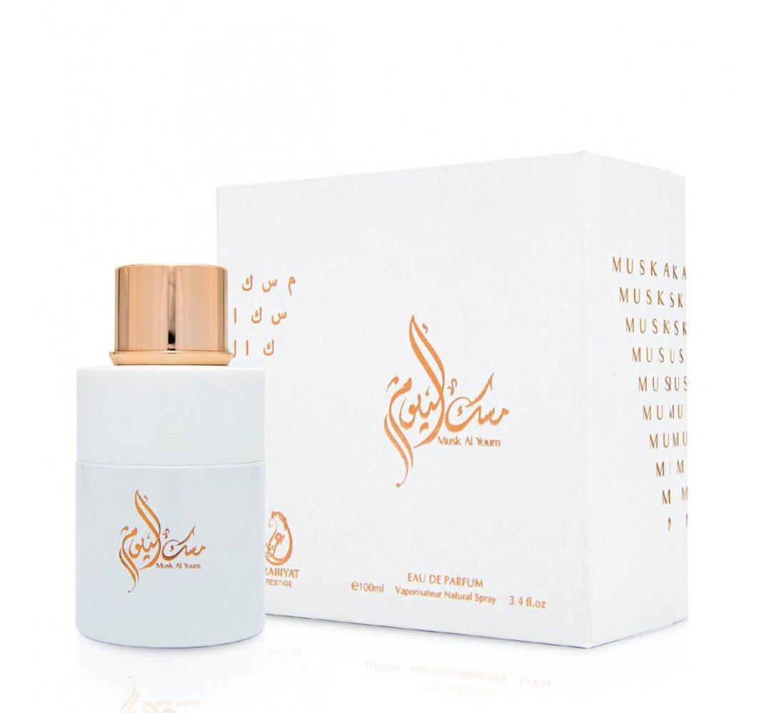 Arabiyat Prestige Musk Al Youm 100ml Eau de Parfum by Arabiyat Prestige bottle and box