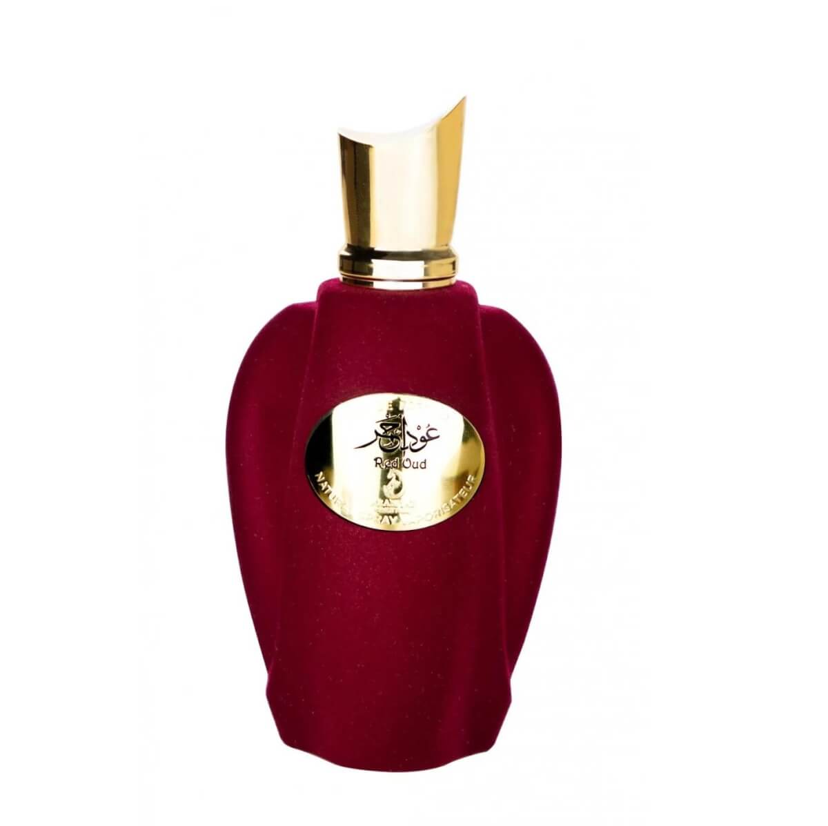 Red Oud 100ml Eau de Parfum by Arabiyat Prestige fragrance packaging front view