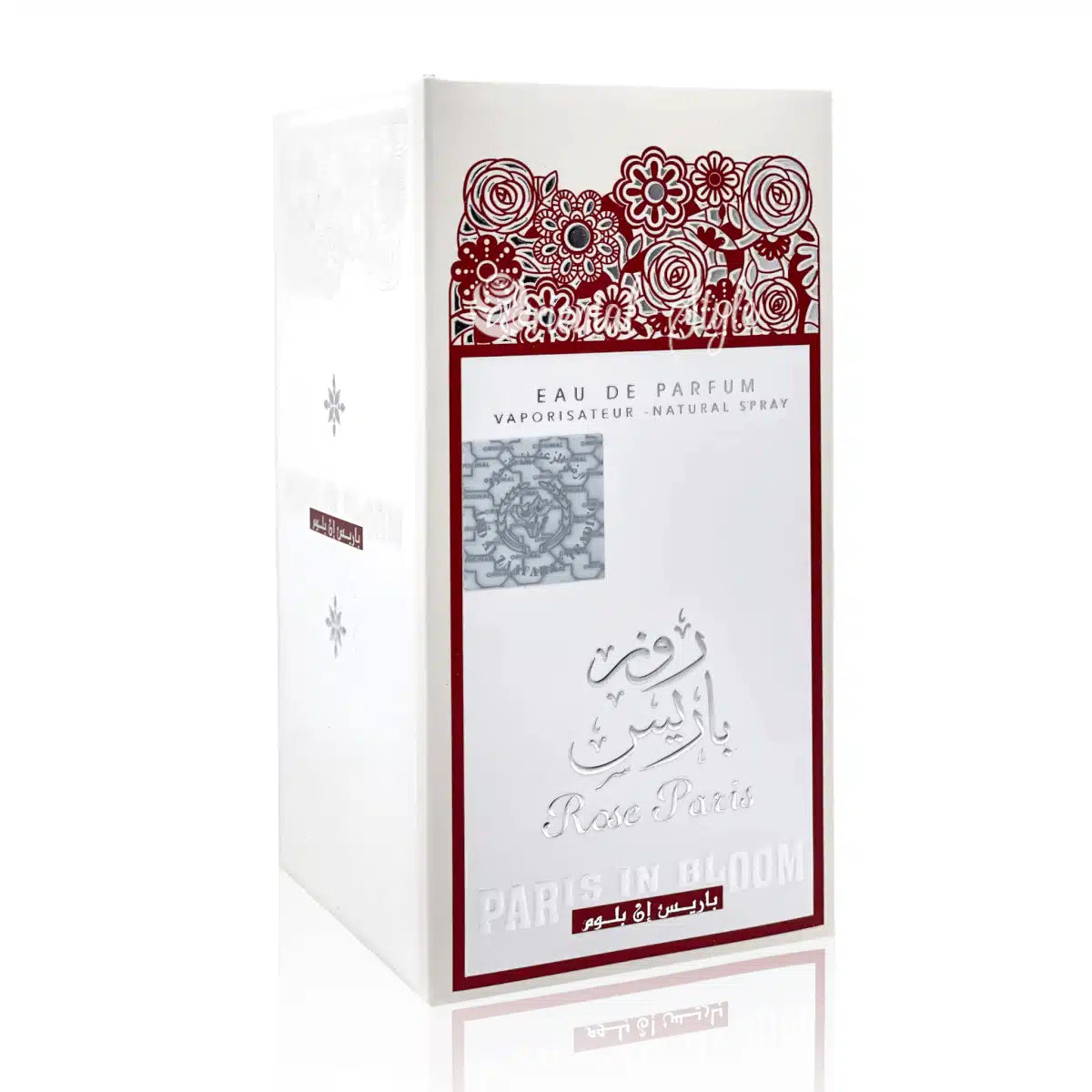Rose Paris in Bloom 65ml Eau de Parfum by Ard Al Zaafaran perfume bottle close up