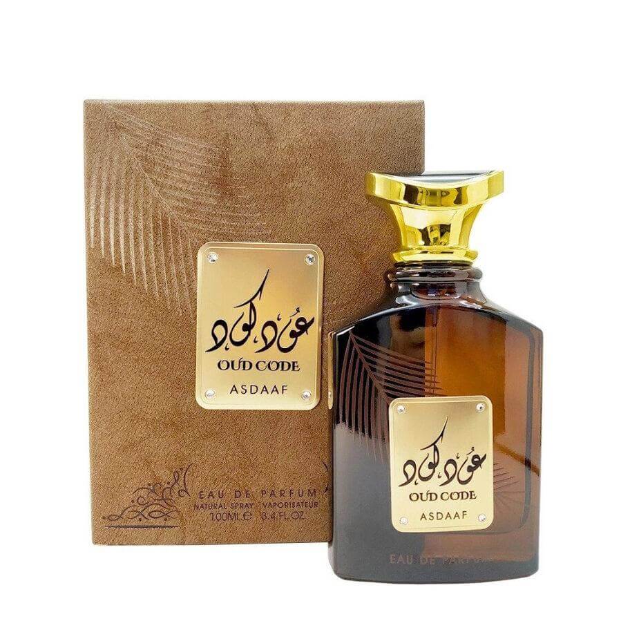 Oud Code 100ml Eau de Parfum by Asdaaf bottle and box