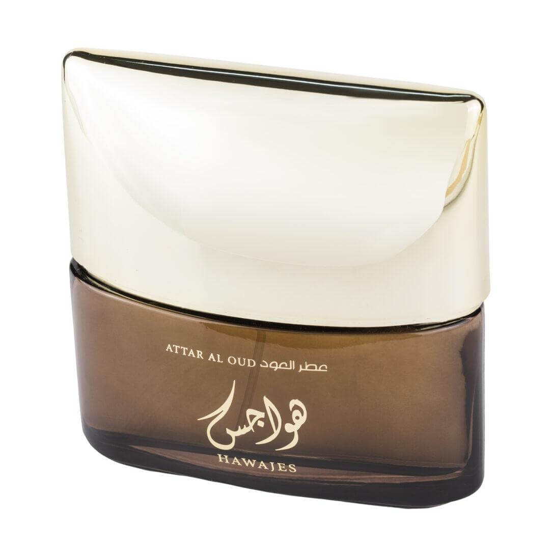 Hawajes Al Oud 100ml Perfume Oil by Ard Al Zaafaran attar packaging front view