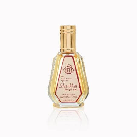 Barakkat Rouge 540 Travel Size 50ml Extrait de Parfum by Fragrance World fragrance packaging front view