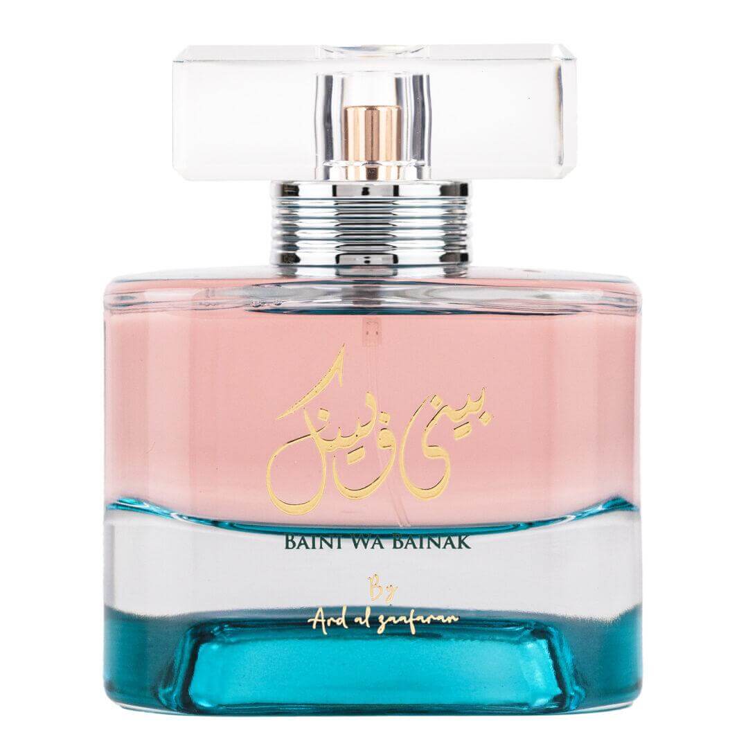 Baini Wa Bainak 100ml Eau de Parfum by Ard Al Zaafaran perfume bottle close up