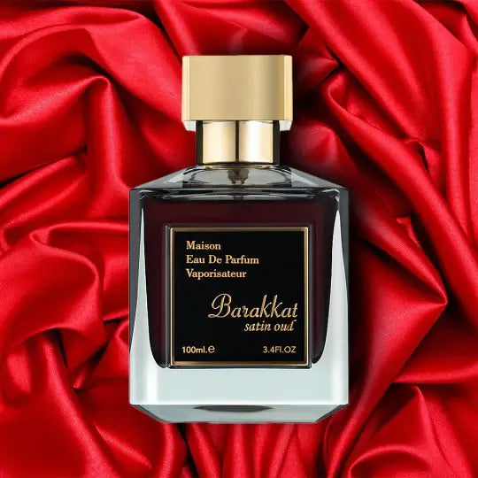 Barakkat Satin Oud 100ml Eau de Parfum by Fragrance World perfume bottle close up