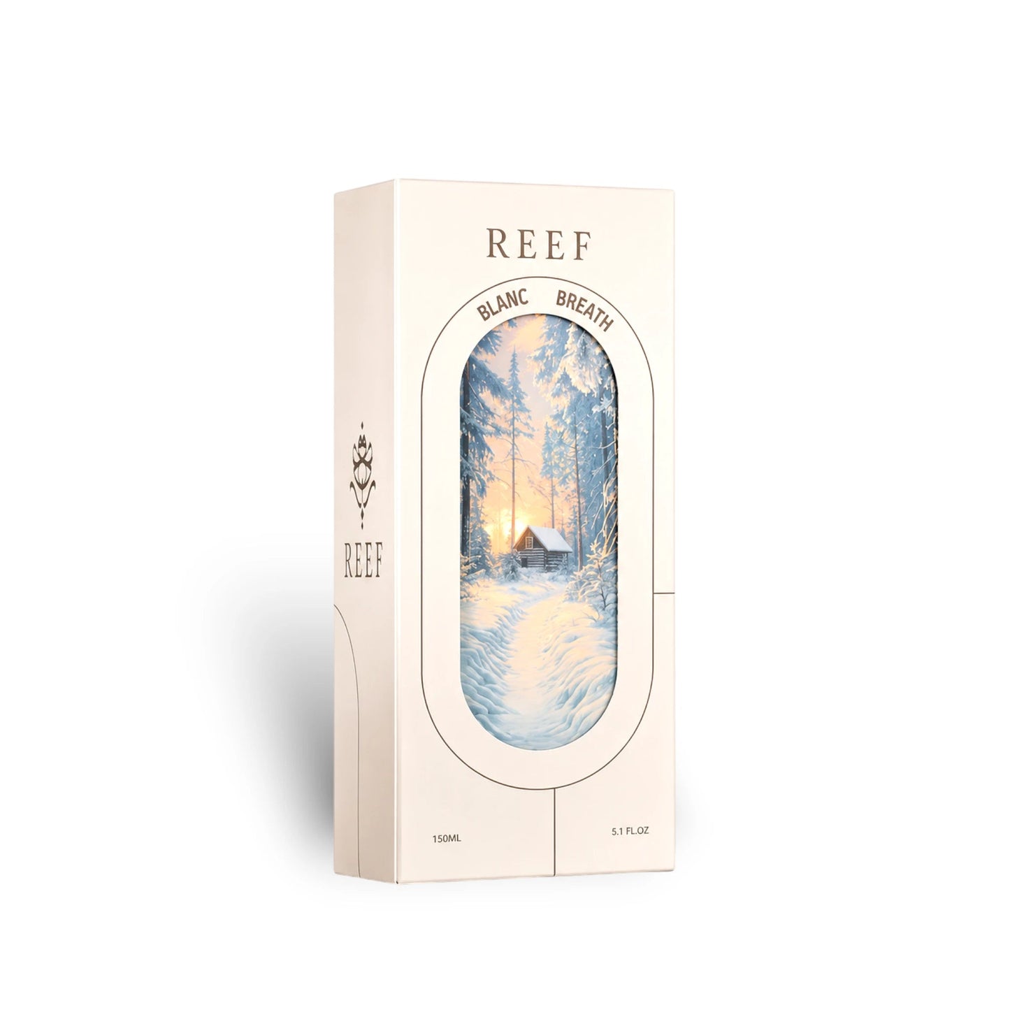 Close-up of Blanc Breath Eau de Parfum packaging