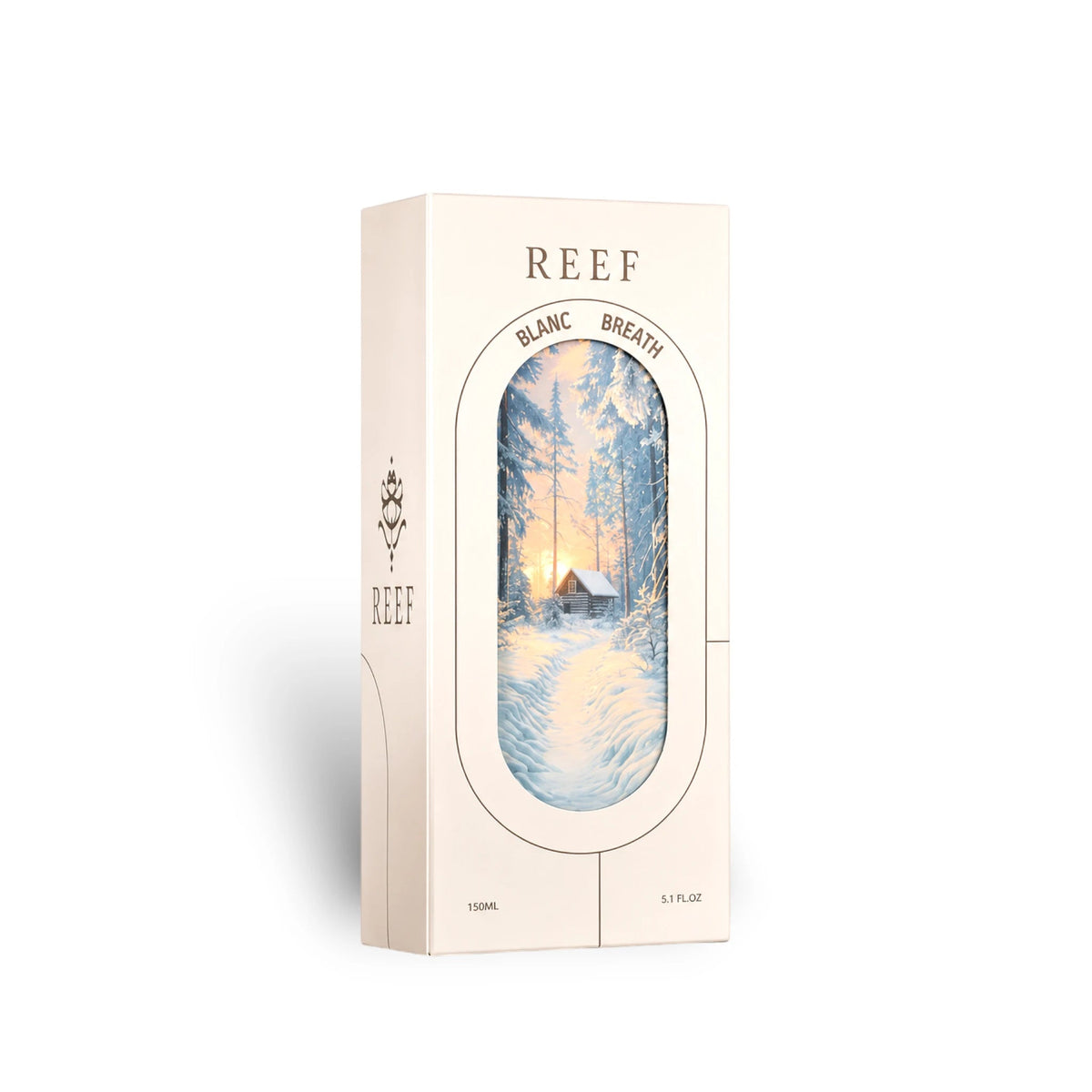 Close-up of Blanc Breath Eau de Parfum packaging