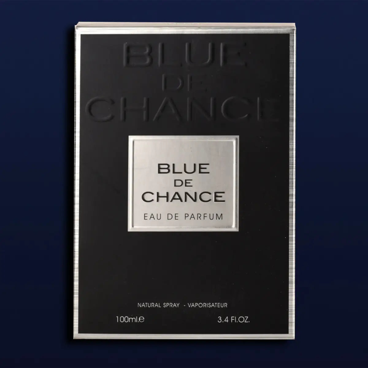 Blue De Chance 100ml Eau de Parfum by Maison Alhambra perfume bottle close up