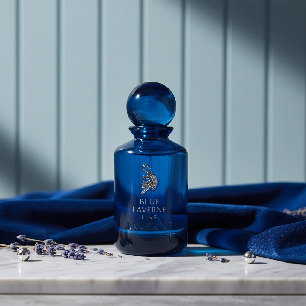Blue Laverne Elixir by Laverne angled product shot