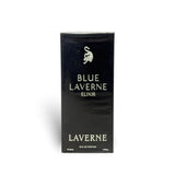 Blue Laverne Elixir packaging close-up by Laverne