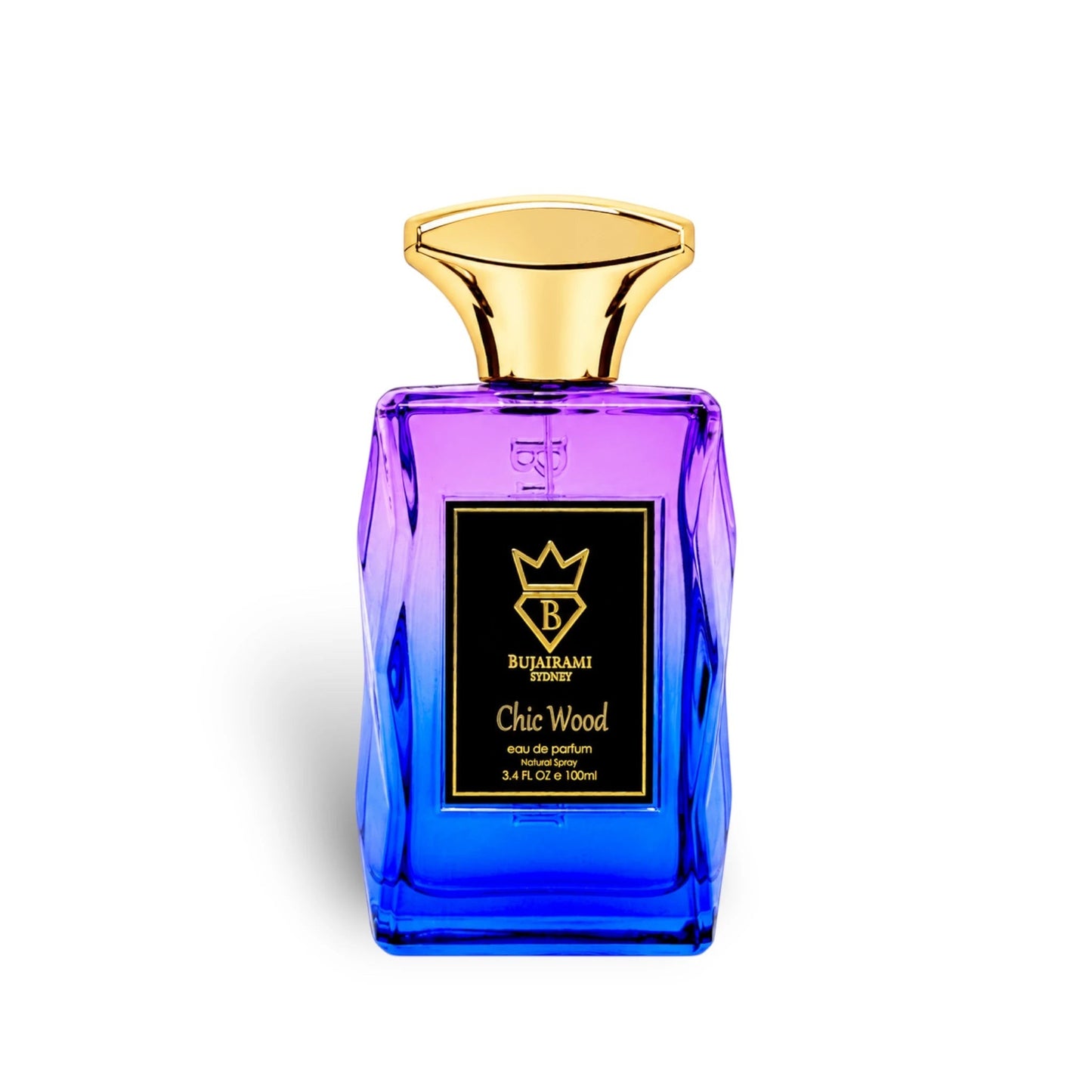 Bujairami Chic Wood 100ml Eau de Parfum front bottle view