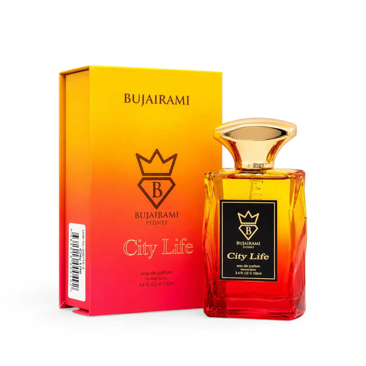 Bujairami City Life Eau de Parfum bottle and box packaging