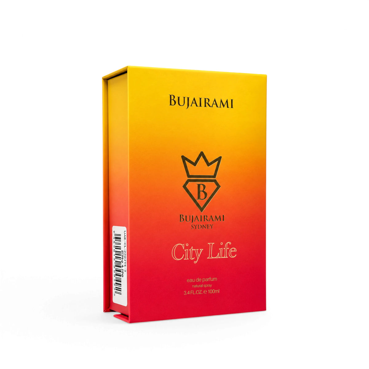 Bujairami City Life perfume packaging close-up