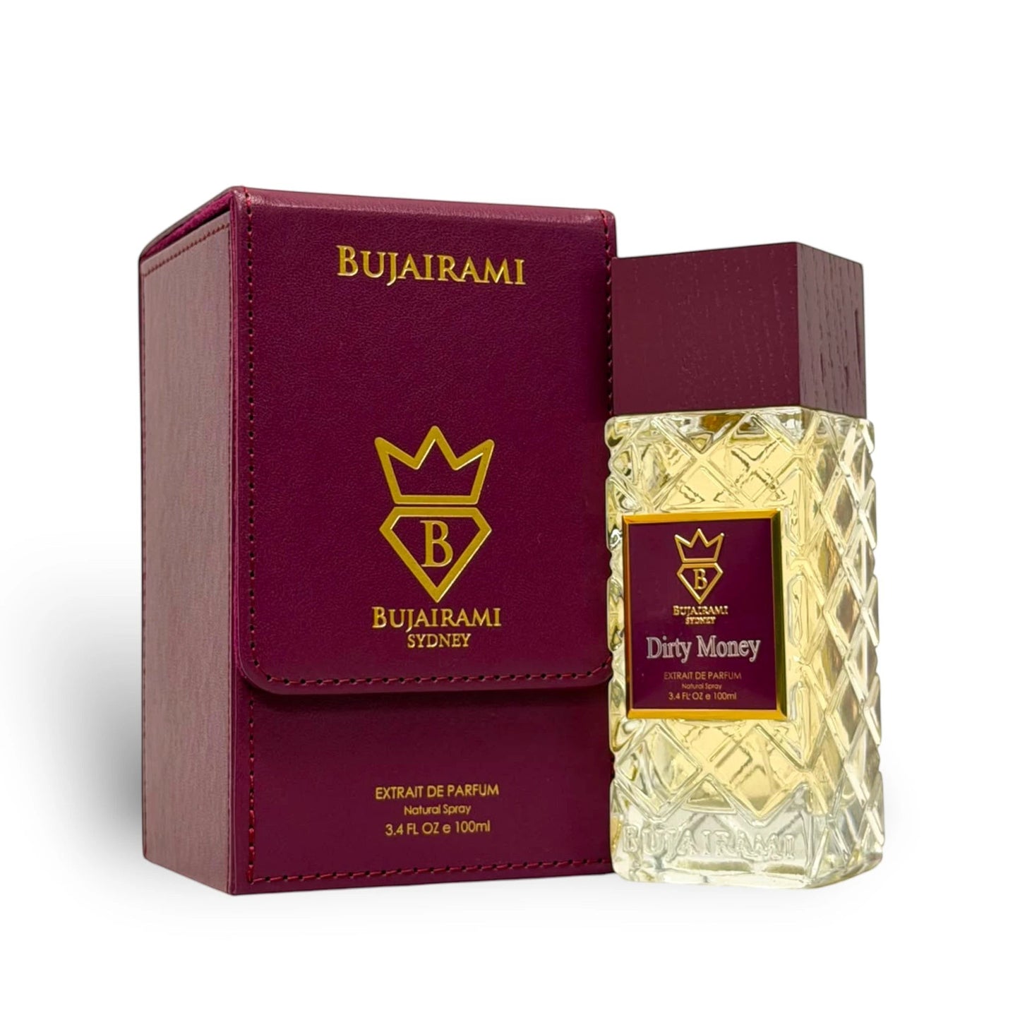 Bujairami Dirty Money packaging and bottle