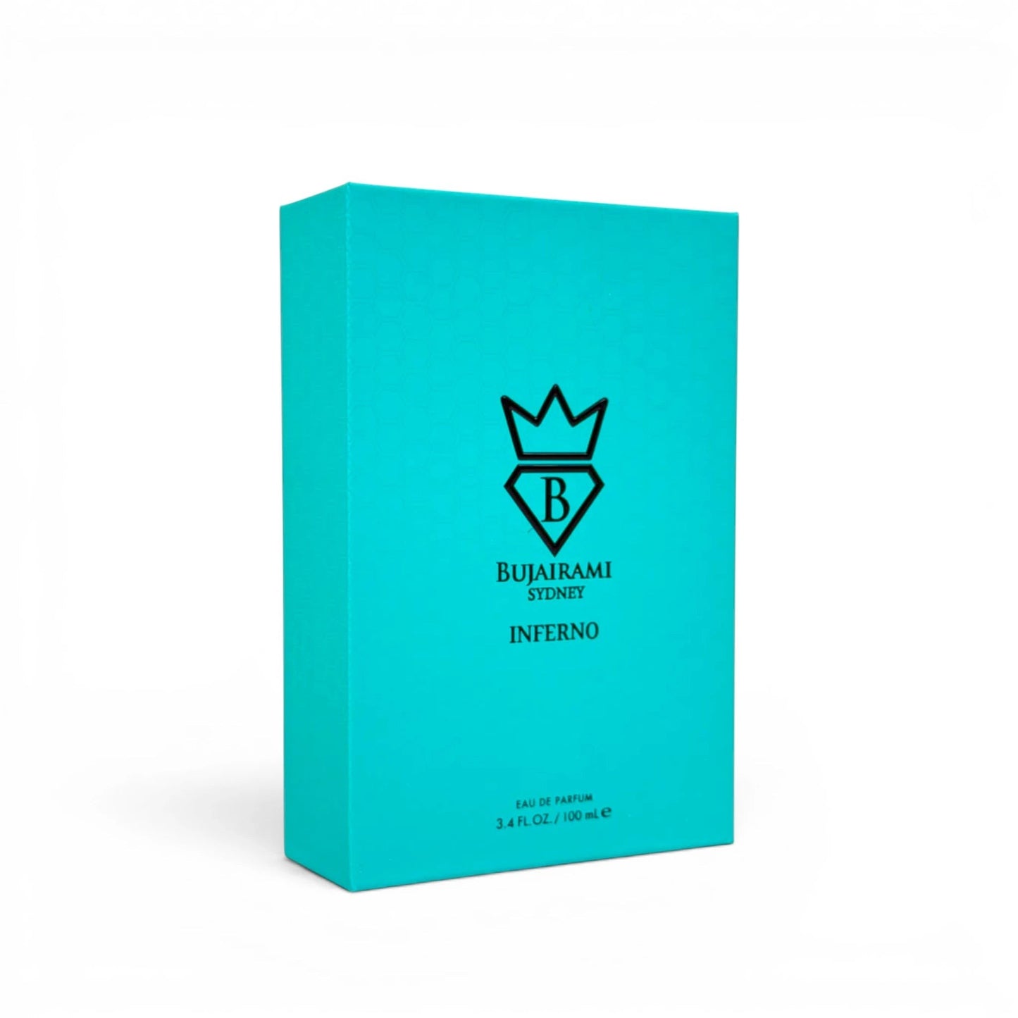 Close-up of Bujairami Inferno packaging and bottle details