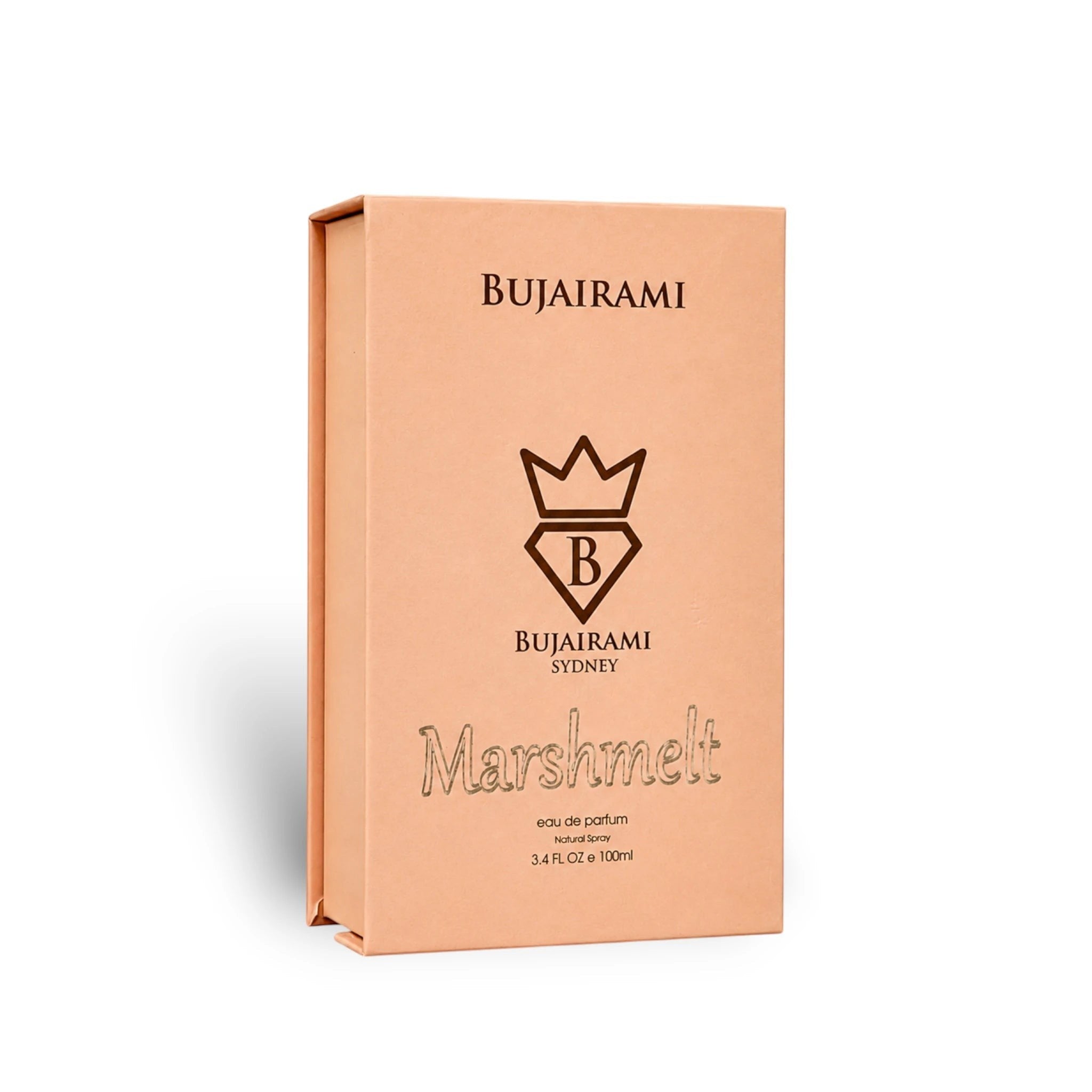 Close-up of the Bujairami Marshmelt packaging
