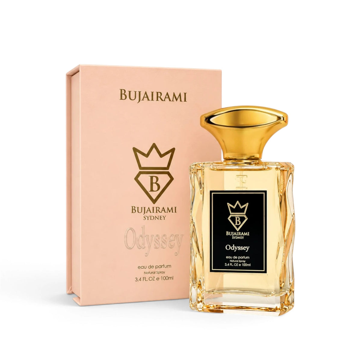 Bujairami Odyssey Eau de Parfum bottle and box packaging