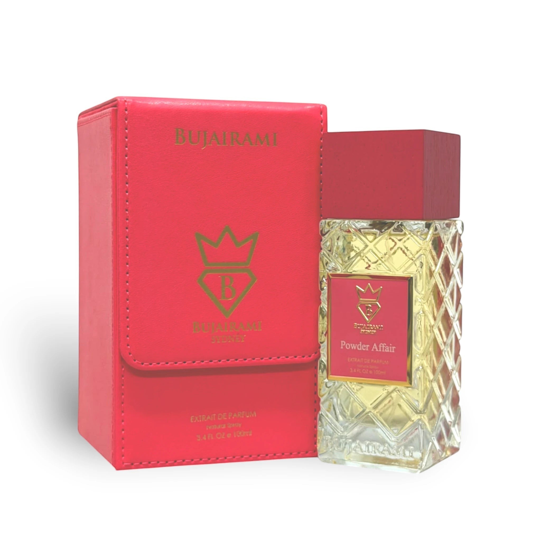 Bujairami Powder Affair bottle with packaging