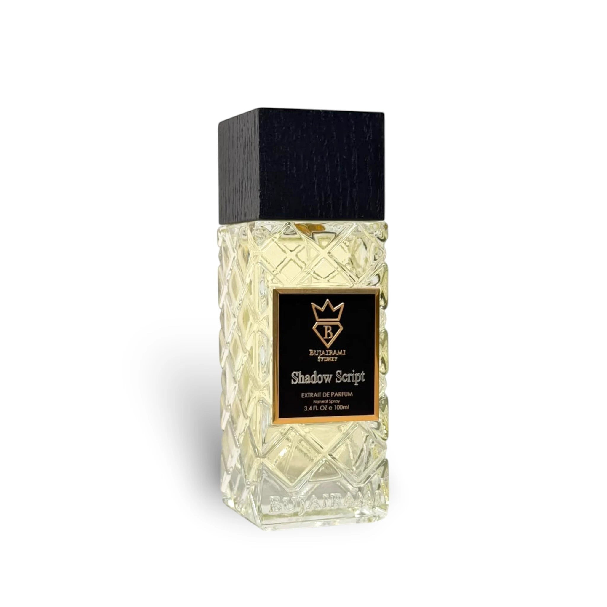 Bujairami Shadow Script 100ml Extrait de Parfum bottle