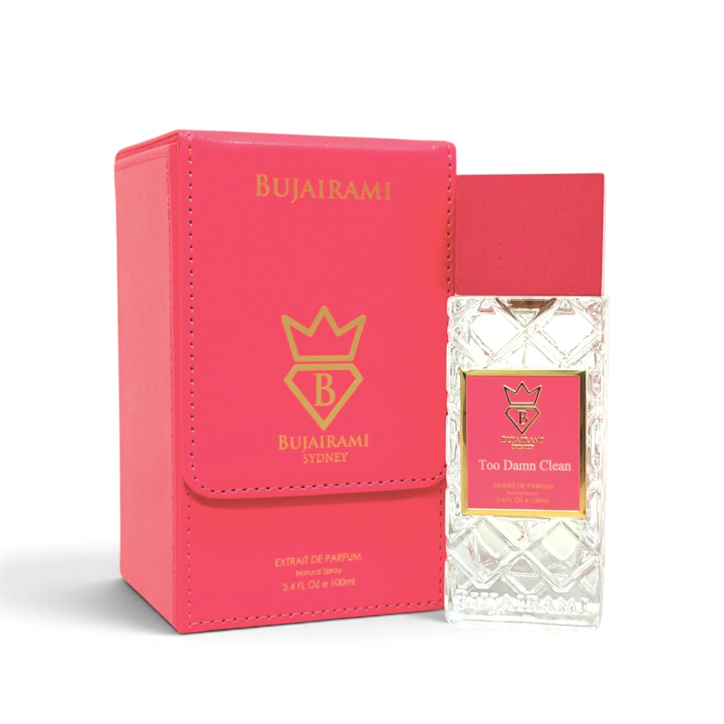 Bujairami Too Damn Clean 100ml Extrait de Parfum bottle and box
